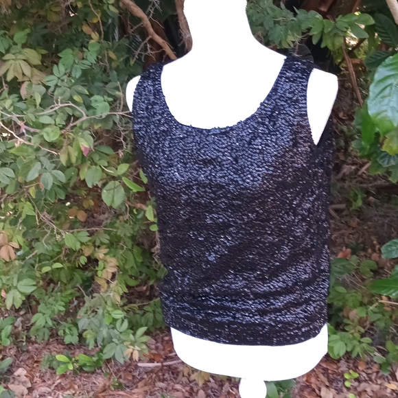 Cyn Les 50s vintage hand beaded tank M/L - Picture 4 of 7